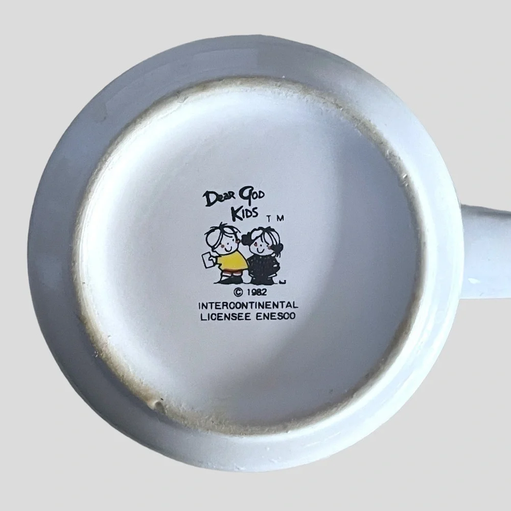 🌺 Dear God Kids Vintage 1982 Apple Teacher Ceramic Coffee Mug